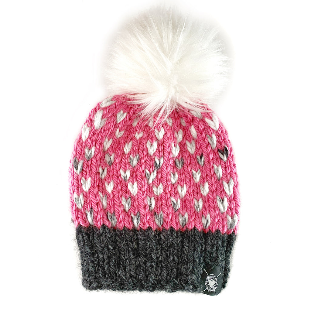 Zero Waste : Tiny Hearts Pom-Pom Beanie