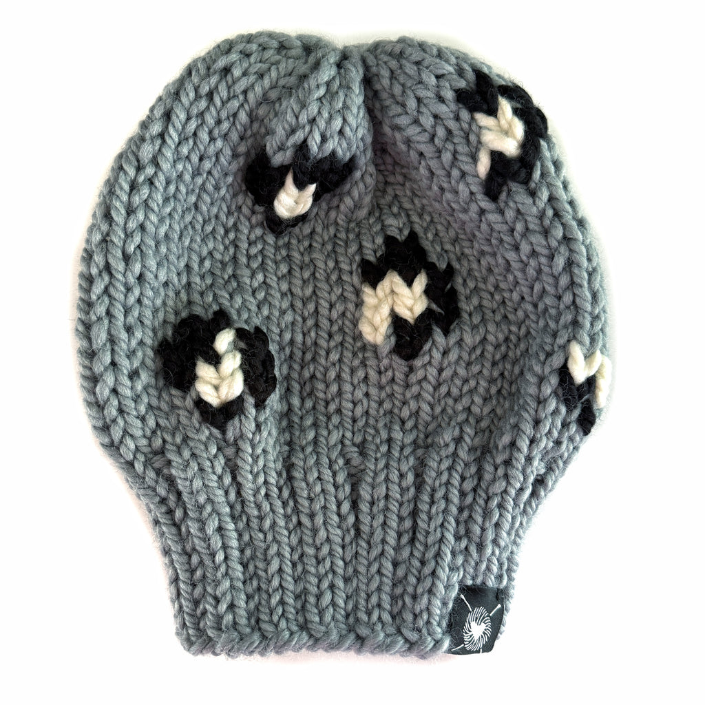 Slouchy Leopard Print Beanie Slate