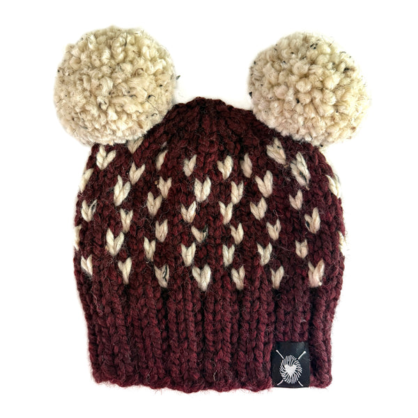KuiKui beanie with pompom HANDKNIT Chunky Faux Fur Beanie – Kyi Kyi main image 4