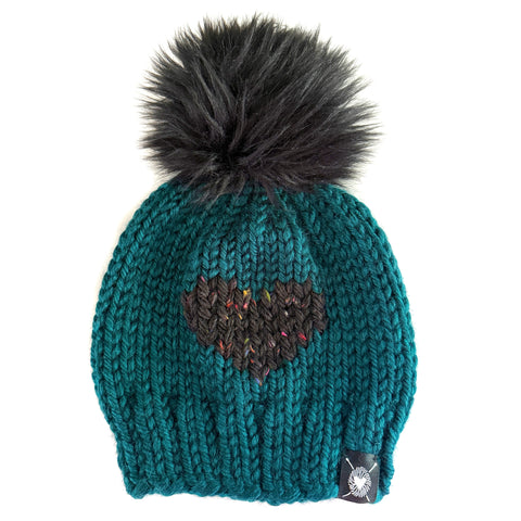 Zero Waste : Big Heart Pom-Pom Beanie(wool free)
