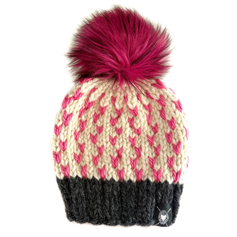 Zero Waste : Tiny Hearts Pom-Pom Beanie