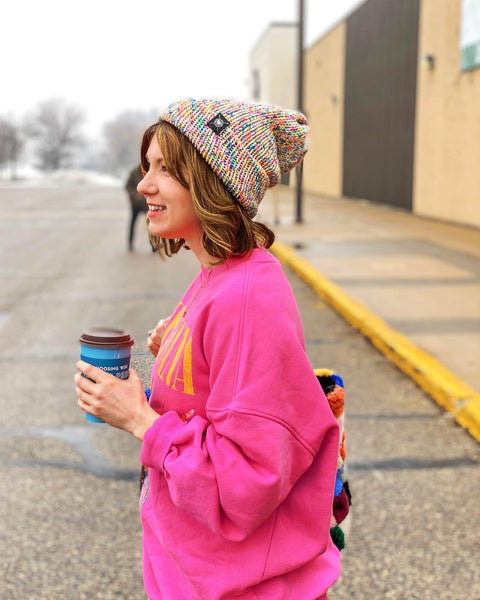 Delight Beanie in Funfetti(wool free)