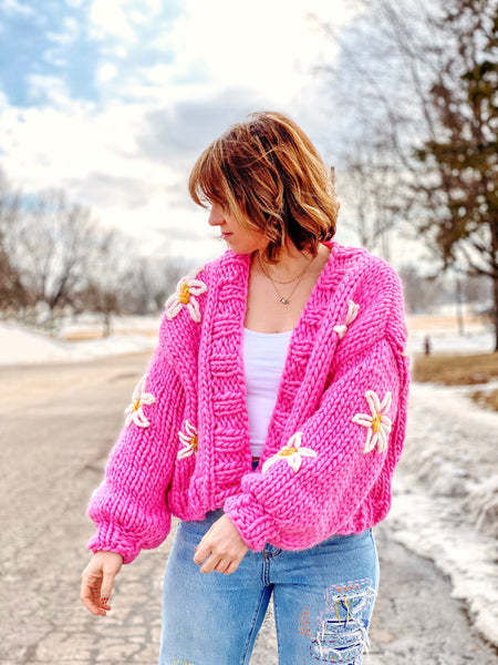 MADE TO ORDER : Lazy Daisy Cardigan Sweater