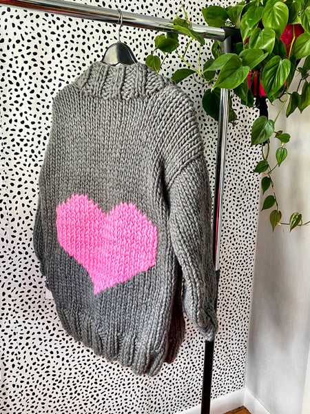 MADE TO ORDER : Heart U Back Cardigan Sweater