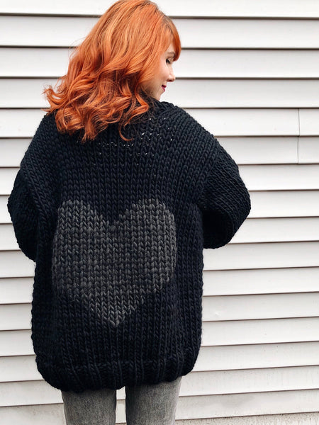 MADE TO ORDER : Heart U Back Cardigan Sweater