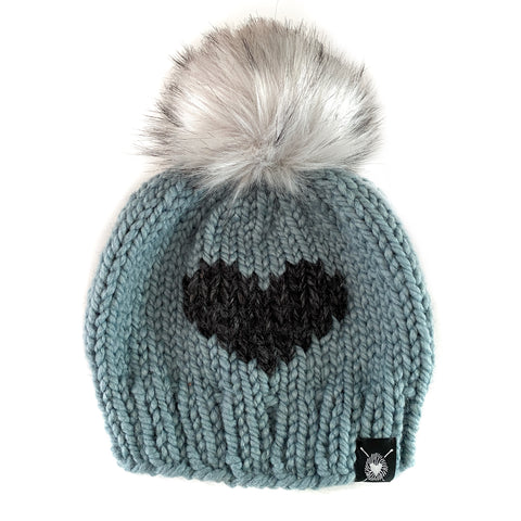 Zero Waste : Big Heart Pom-Pom Beanie