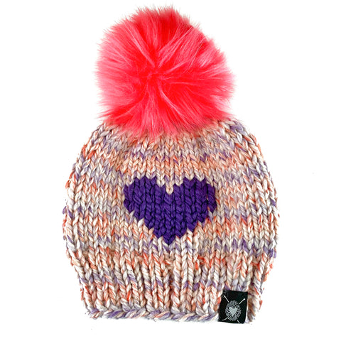 Zero Waste : Big Heart Pom-Pom Beanie