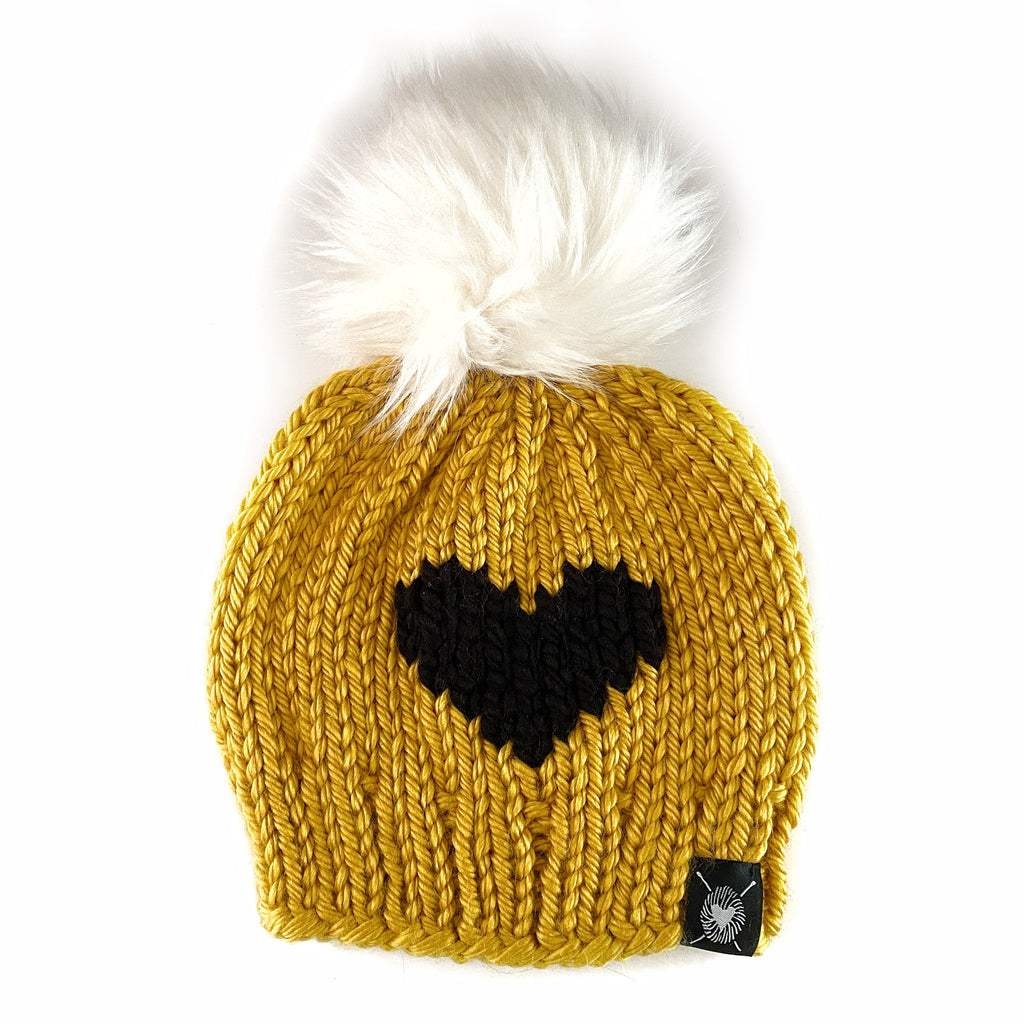 Zero Waste : Big Heart Pom-Pom Beanie