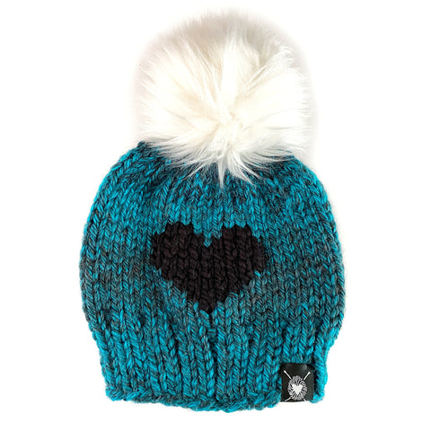 Zero Waste : Big Heart Pom-Pom Beanie