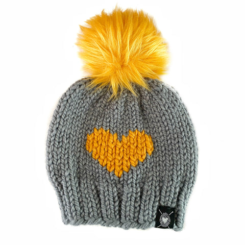 Zero Waste : Big Heart Pom-Pom Beanie