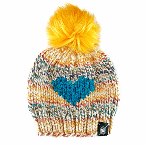 Zero Waste : Big Heart Pom-Pom Beanie