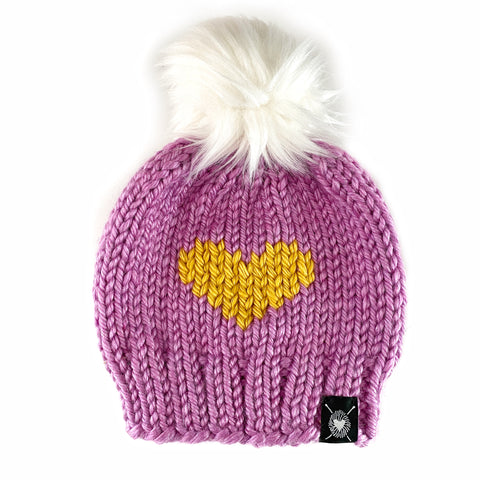 Zero Waste : Big Heart Pom-Pom Beanie(wool free)