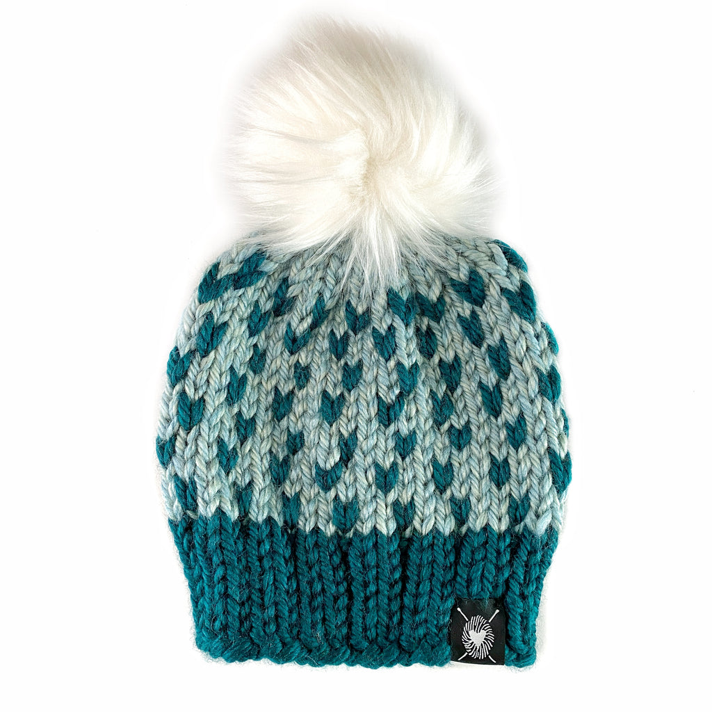 Zero Waste : Tiny Hearts Pom-Pom Beanie