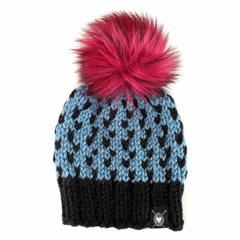 Zero Waste : Tiny Hearts Pom-Pom Beanie