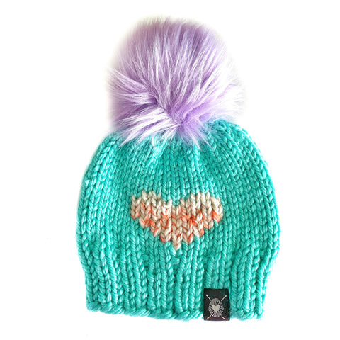 Zero Waste : Big Heart Pom-Pom Beanie