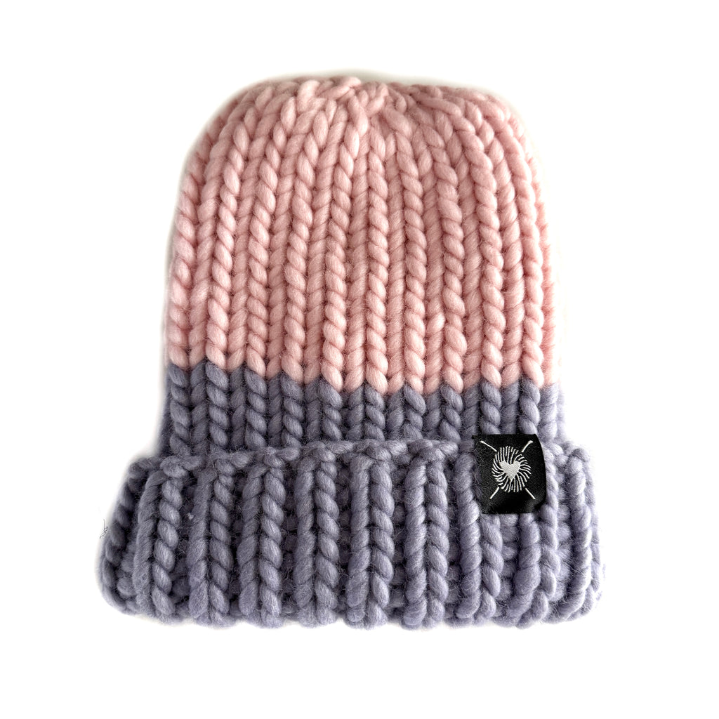 Merino Folded Brim Beanie Blushing Storm