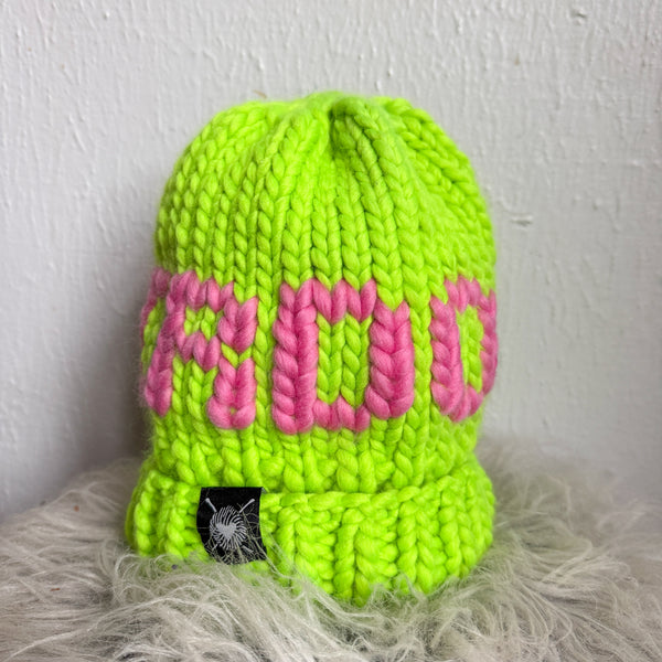 Chunky Hand-Knitted WEIRDO Beanie – Luxury Merino Wool Statement Hat