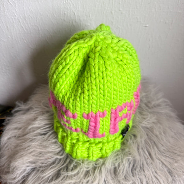 Chunky Hand-Knitted WEIRDO Beanie – Luxury Merino Wool Statement Hat