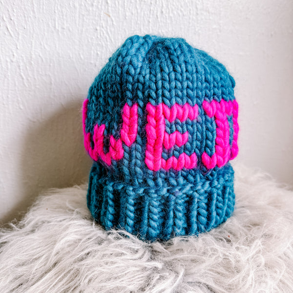 Chunky Hand-Knitted WEIRDO Beanie – Luxury Merino Wool Statement Hat