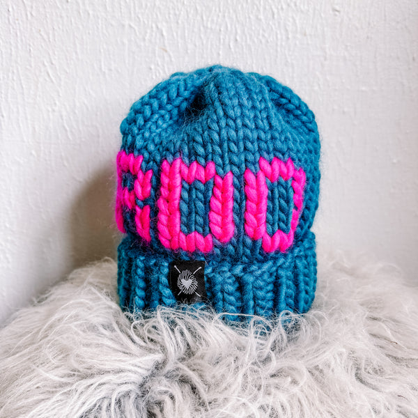 Chunky Hand-Knitted WEIRDO Beanie – Luxury Merino Wool Statement Hat