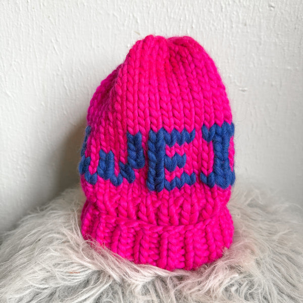 Chunky Hand-Knitted WEIRDO Beanie – Luxury Merino Wool Statement Hat