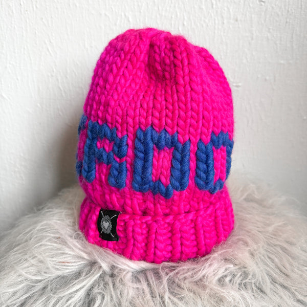 Chunky Hand-Knitted WEIRDO Beanie – Luxury Merino Wool Statement Hat