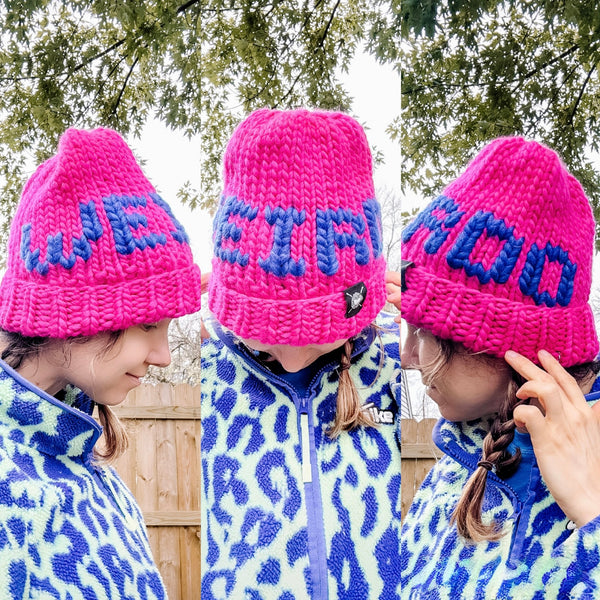 Chunky Hand-Knitted WEIRDO Beanie – Luxury Merino Wool Statement Hat