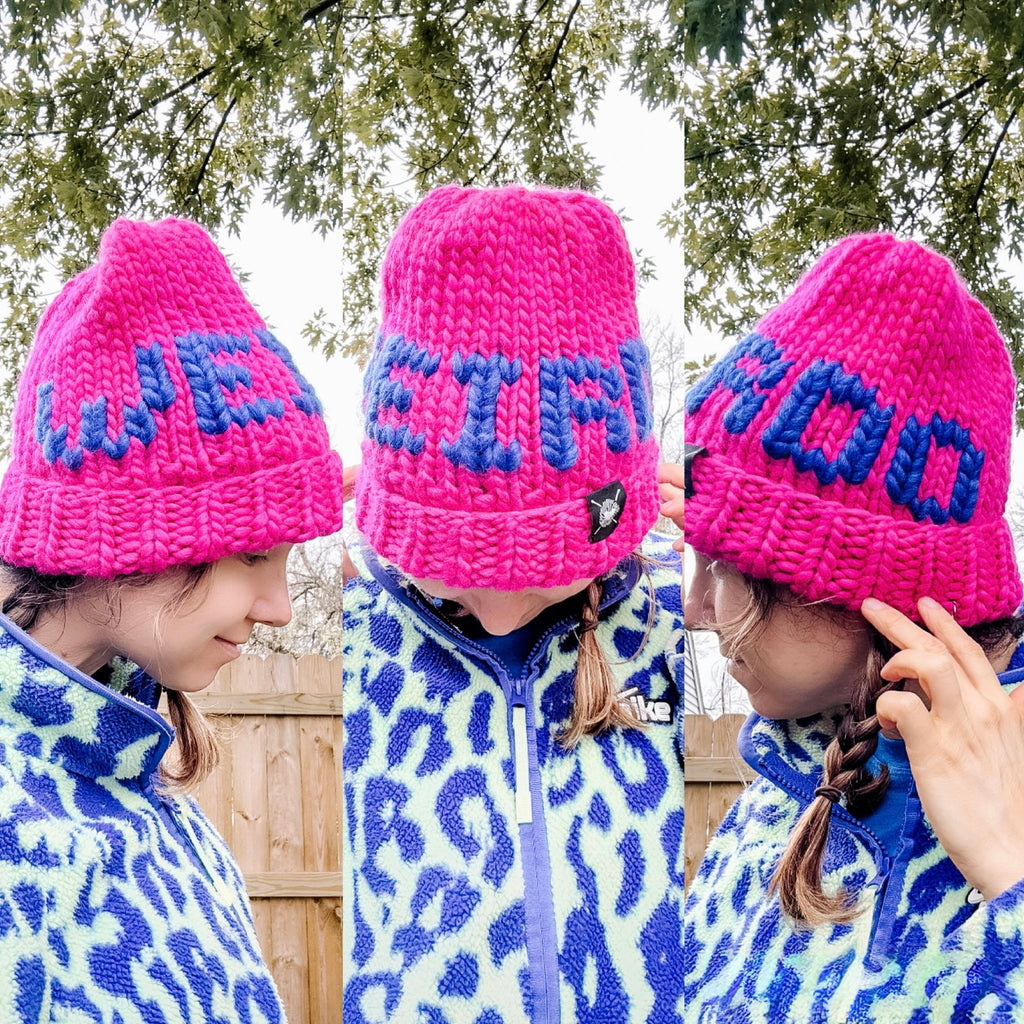 Chunky Hand-Knitted WEIRDO Beanie – Luxury Merino Wool Statement Hat