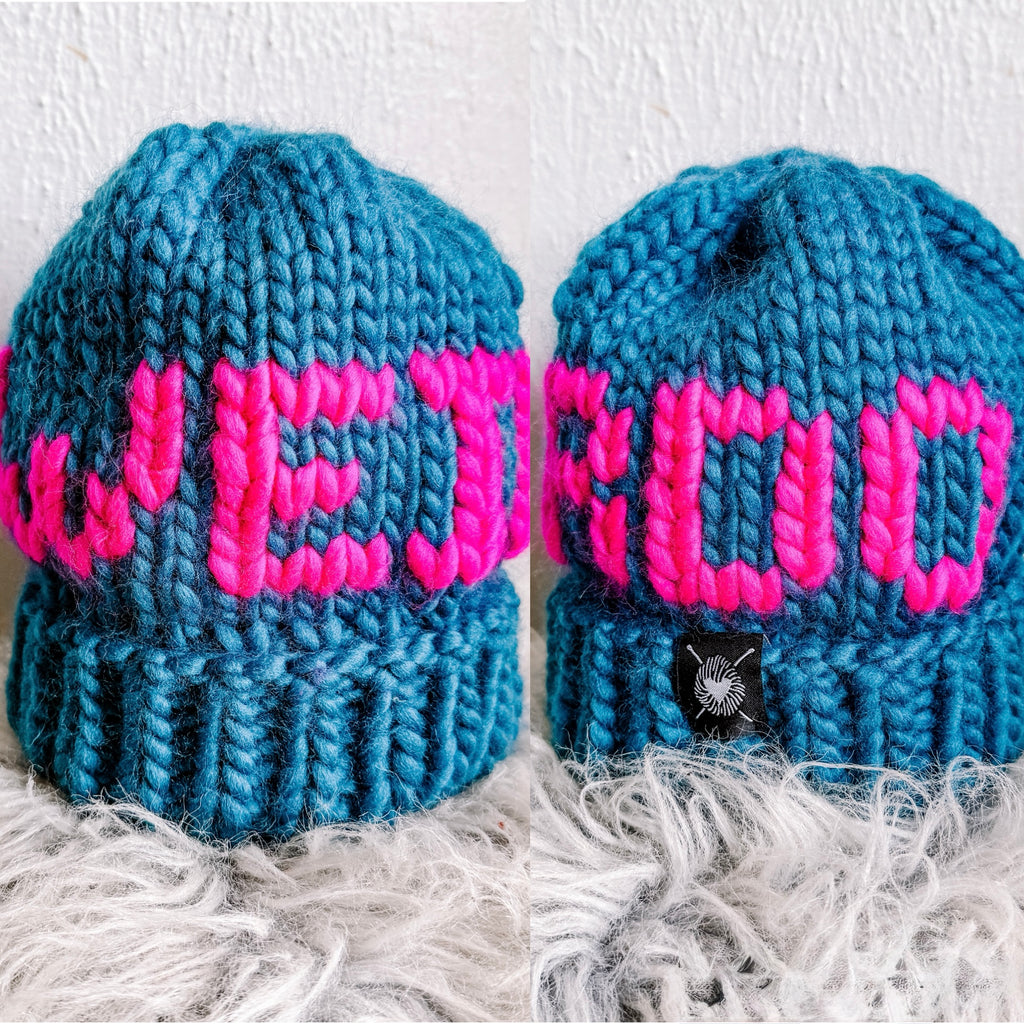 Chunky Hand-Knitted WEIRDO Beanie – Luxury Merino Wool Statement Hat