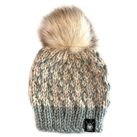 Zero Waste : Tiny Hearts Faux Fur Pom-Pom Beanie