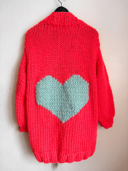 MADE TO ORDER : Heart U Back Cardigan Sweater