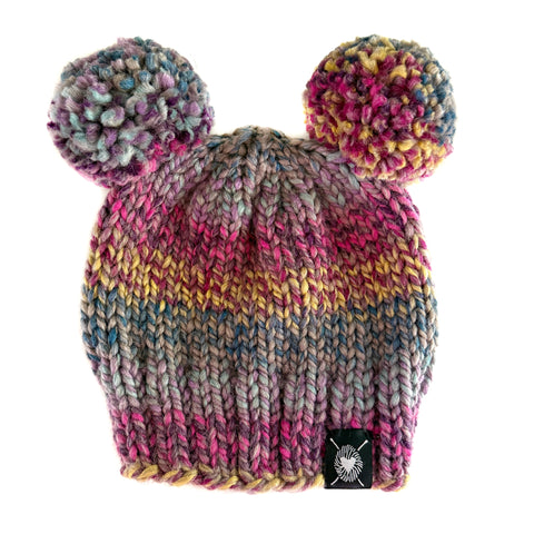 Double Pom-Pom Beanie in Astroland Baby/Youth
