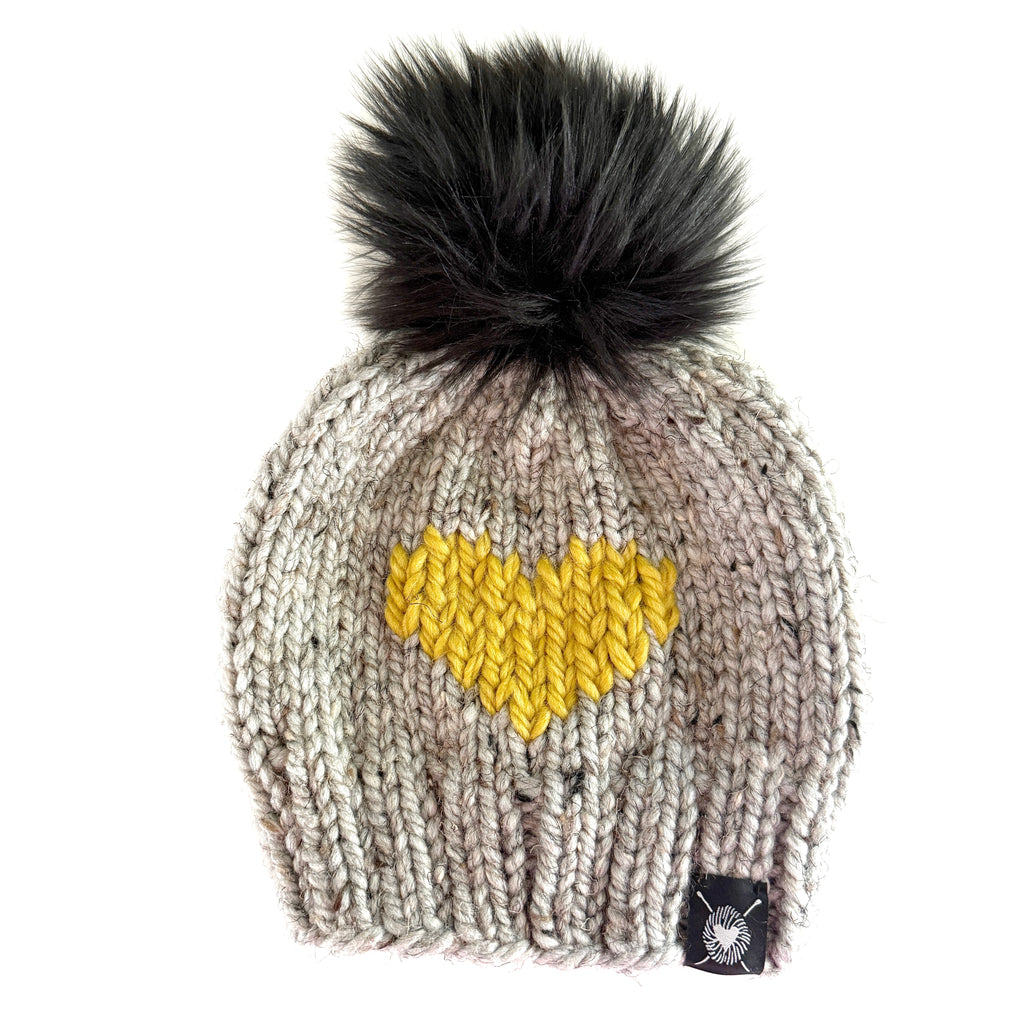Zero Waste : Tiny Hearts Pom-Pom Beanie