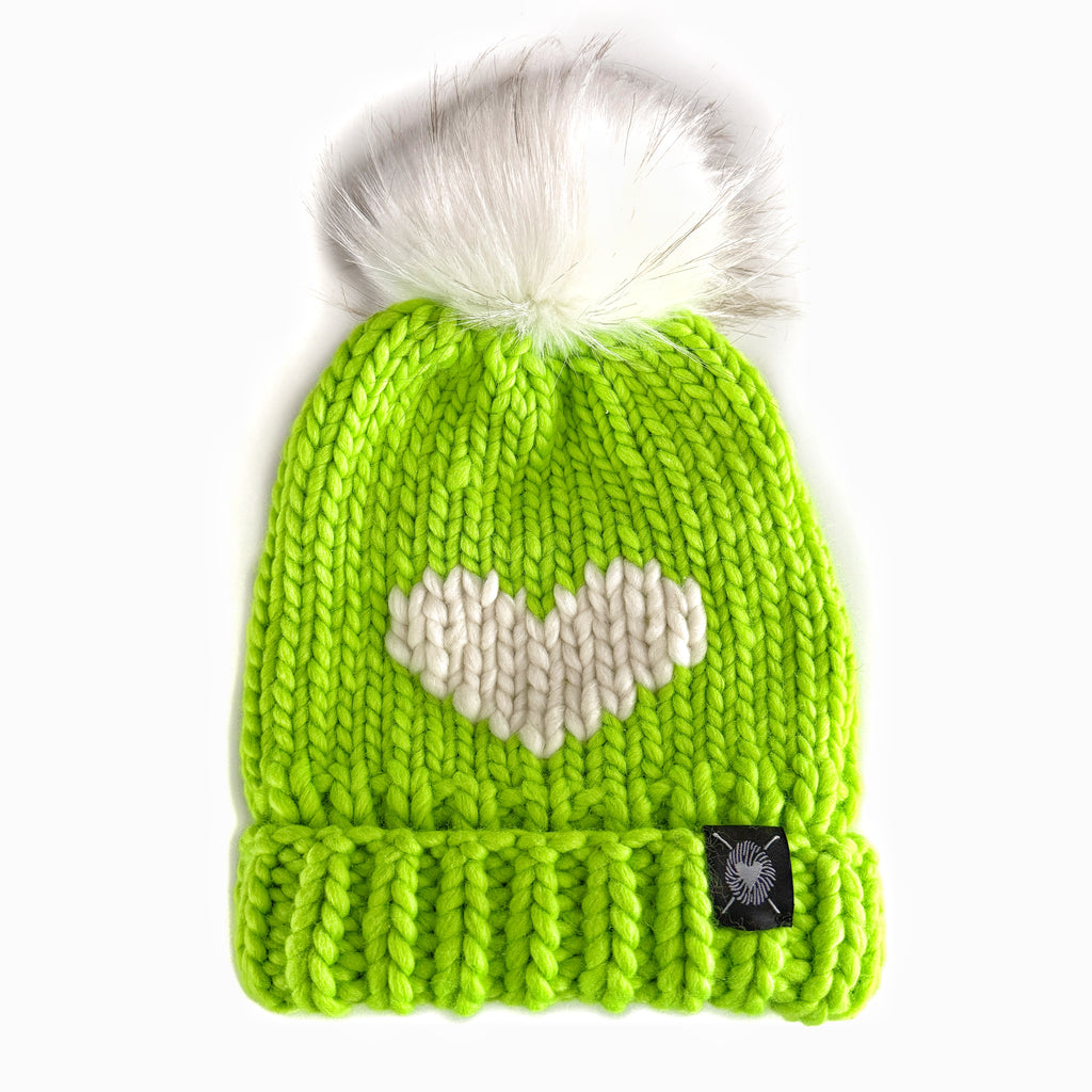 Zero Waste : Luxury Big Heart Pom-Pom Beanie