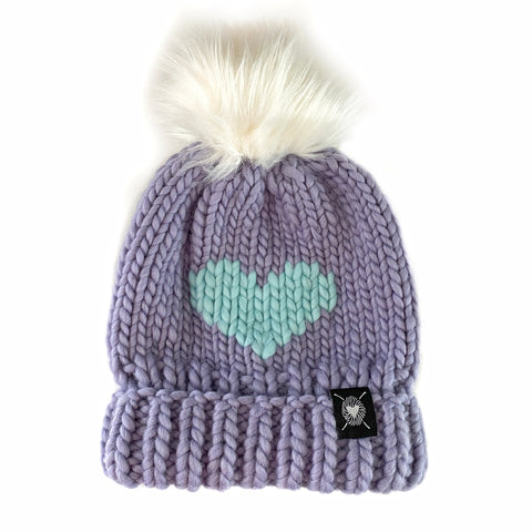 Zero Waste : Luxury Big Heart Pom-Pom Beanie