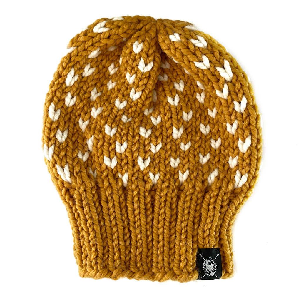 Tiny Hearts Slouchy Beanie in It's Golden