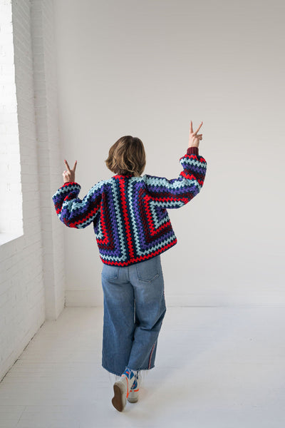 MADE TO ORDER : Not Your Granny's Crochet Cardigan Sweater in Moods