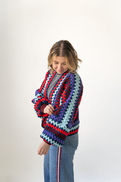 MADE TO ORDER : Not Your Granny's Crochet Cardigan Sweater in Moods
