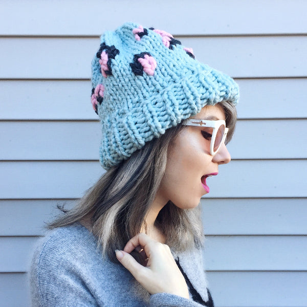 Leopard Beanie in Cotton Candy, Beanie, Nickichicki - Nickichicki