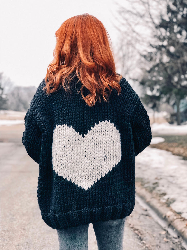 MADE TO ORDER : Heart U Back Cardigan Sweater