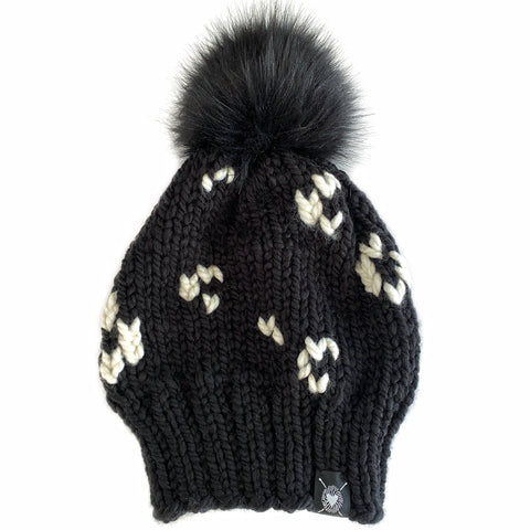 Slouchy Leopard Print Beanie in Incognito